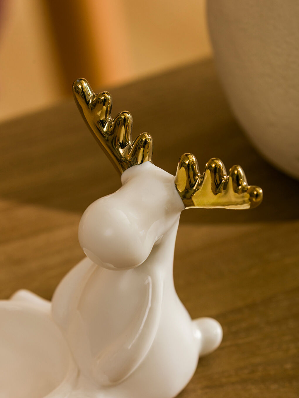 Deer Figured Ceramic Candle Holder 10 cm-2