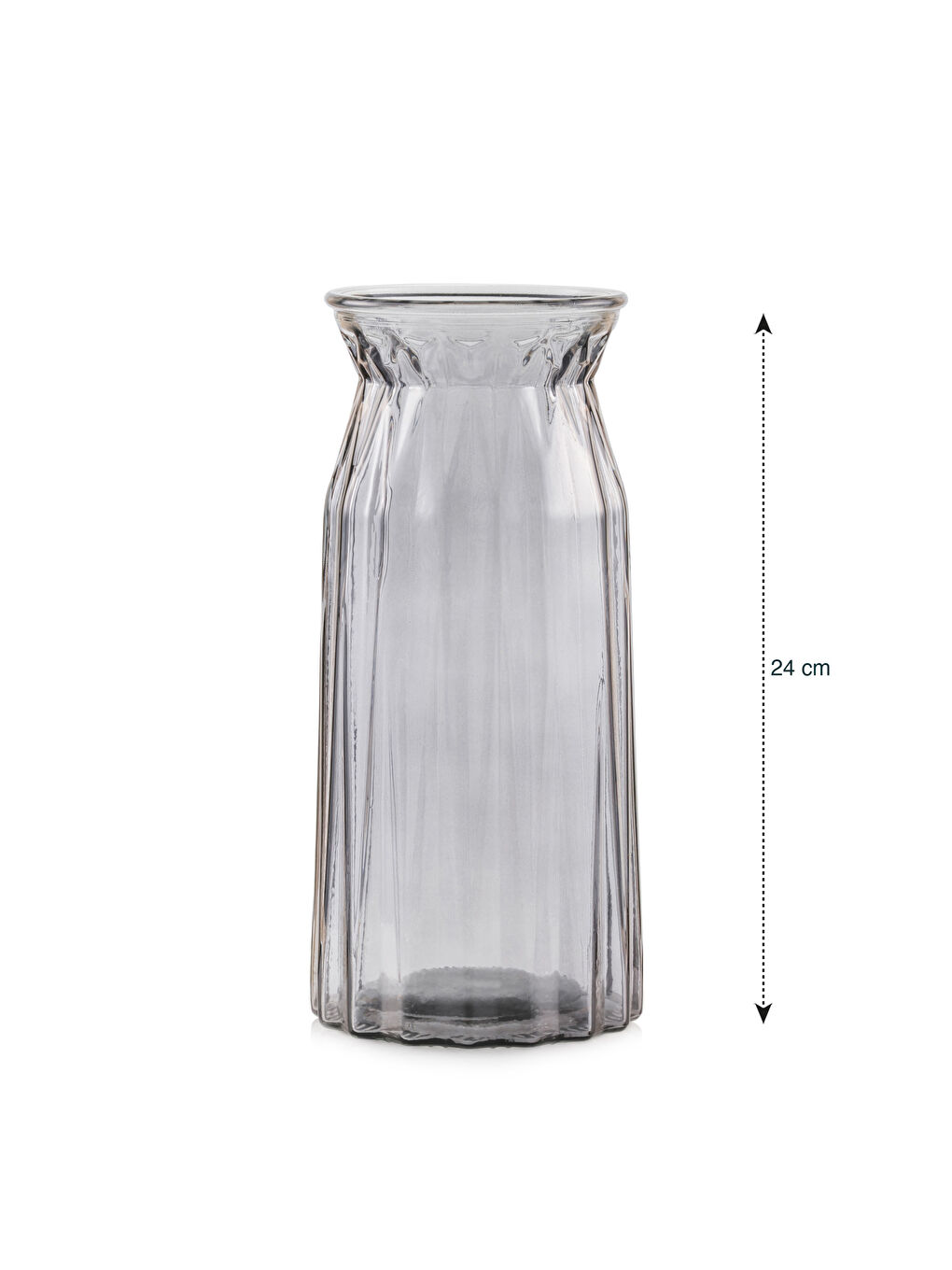 Gri Dekoratif Cam Vazo 24 cm-3