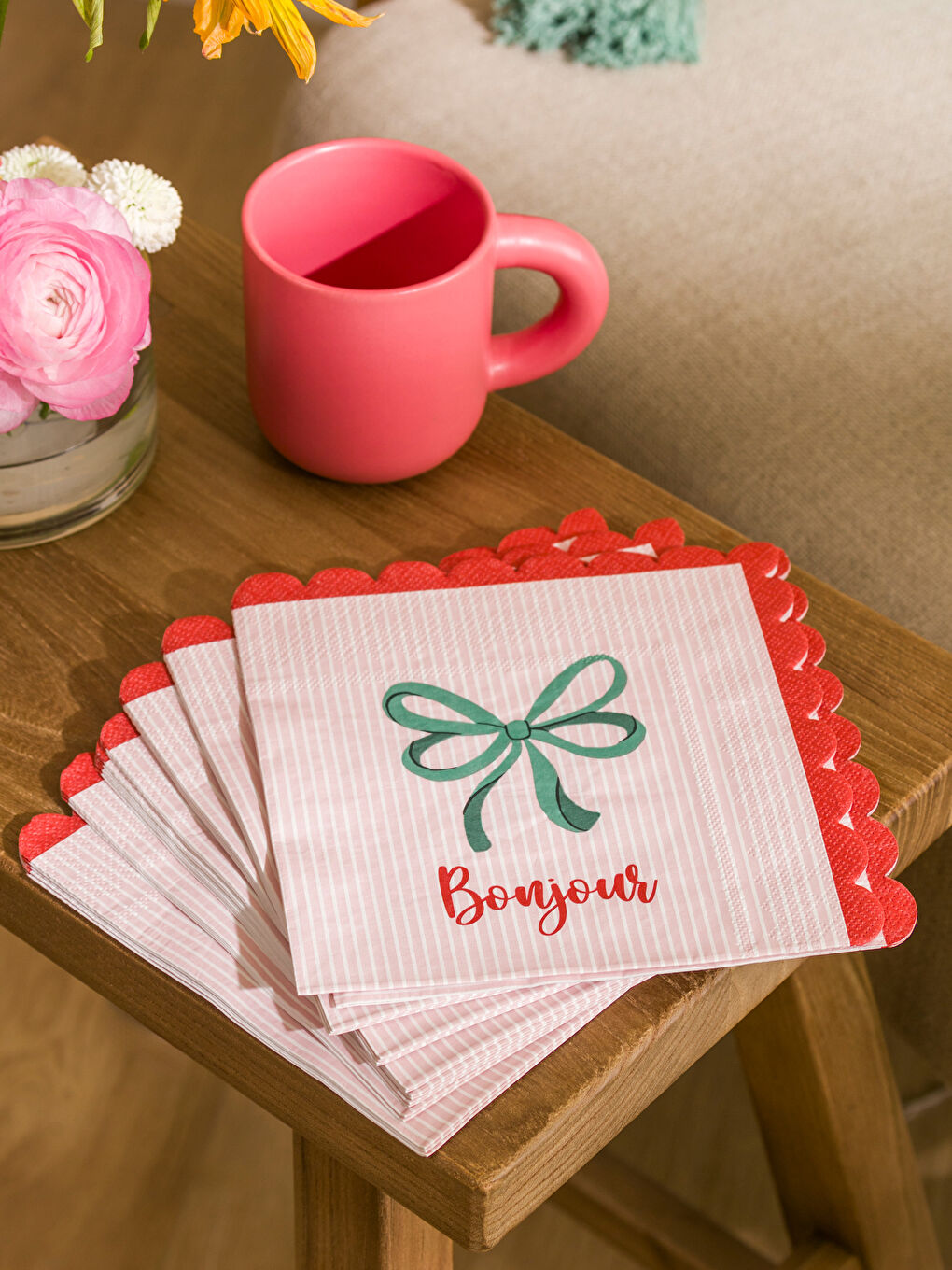 Bow Printed Paper Napkin 20 Pack-1
