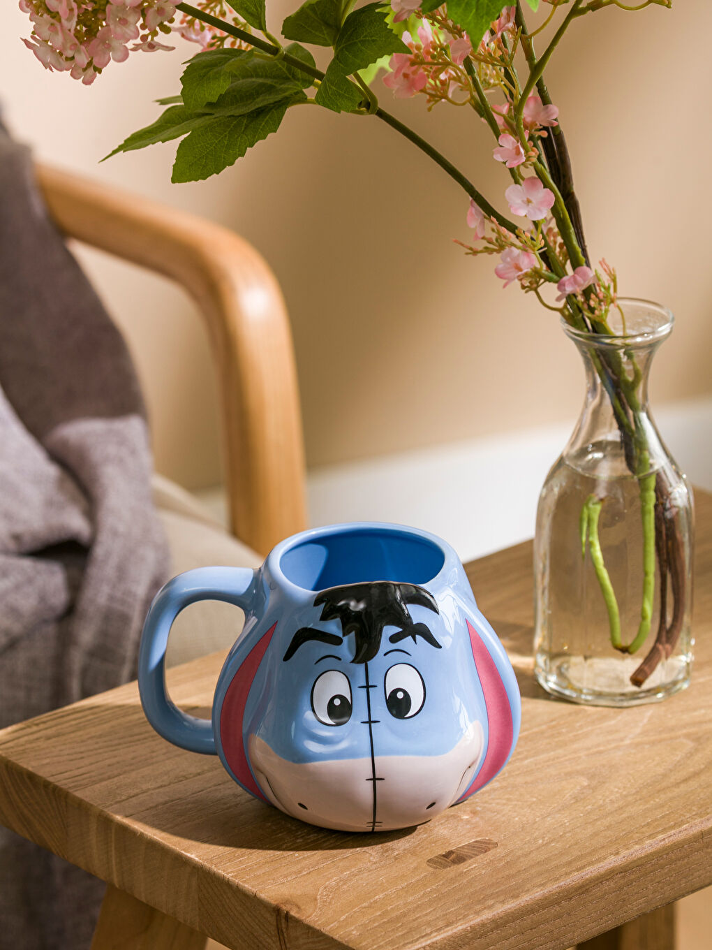 Mavi Winnie The Pooh Eeyore Baskılı Seramik Kupa 520 ml