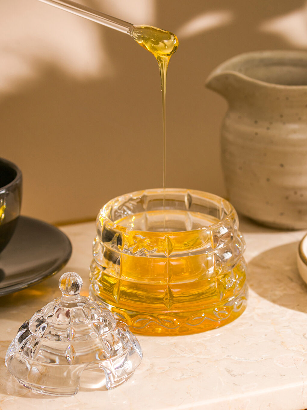 Renksiz Cam Bal Kavanozu 9 cm