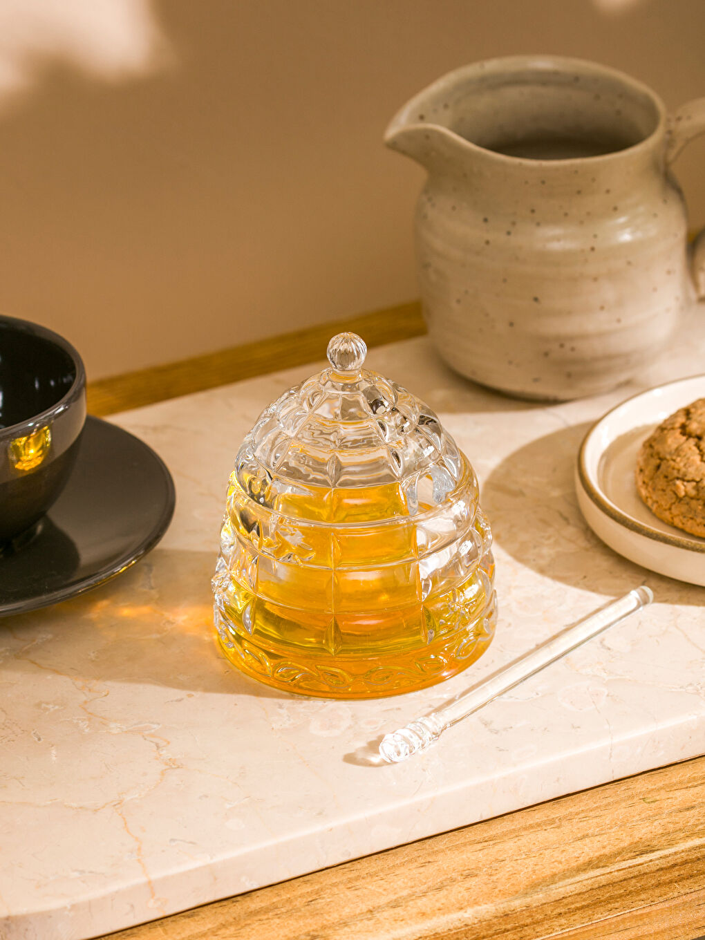 Renksiz Cam Bal Kavanozu 9 cm-1