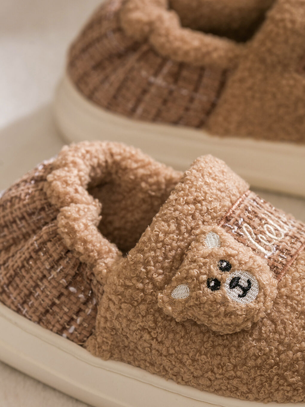 Bear Teddy Embroidered Slippers Women's Home Slippers-2