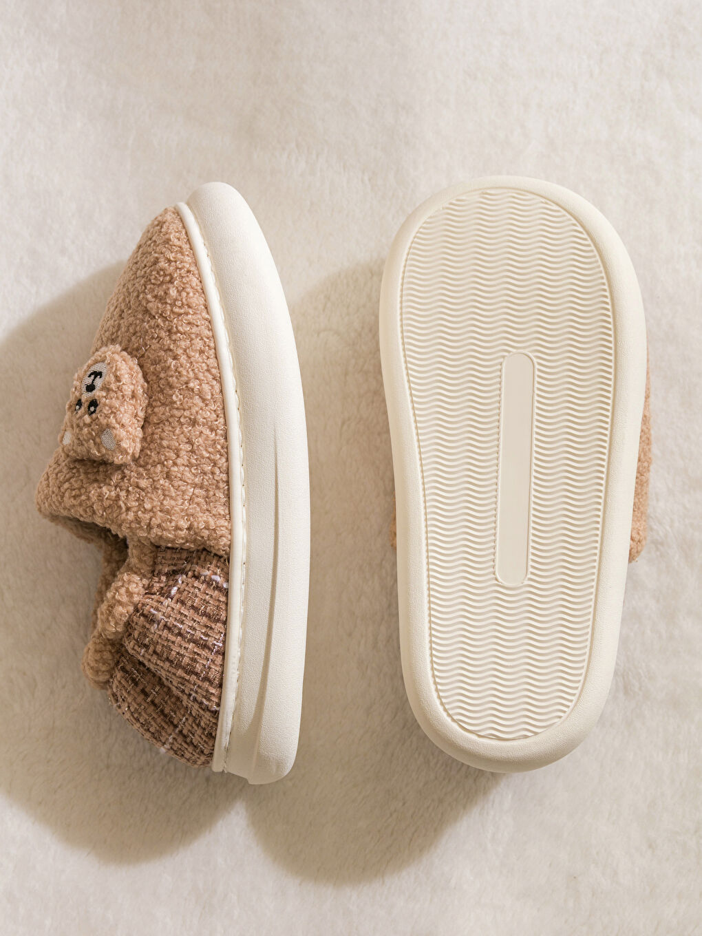 Bear Teddy Embroidered Slippers Women's Home Slippers-3