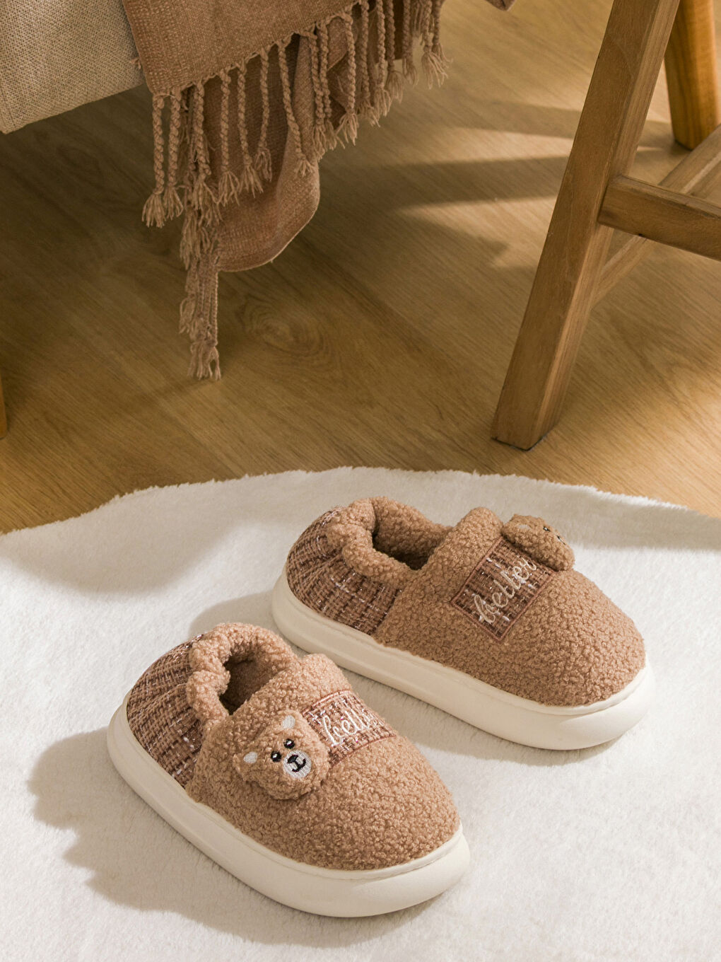 Bear Teddy Embroidered Slippers Women's Home Slippers