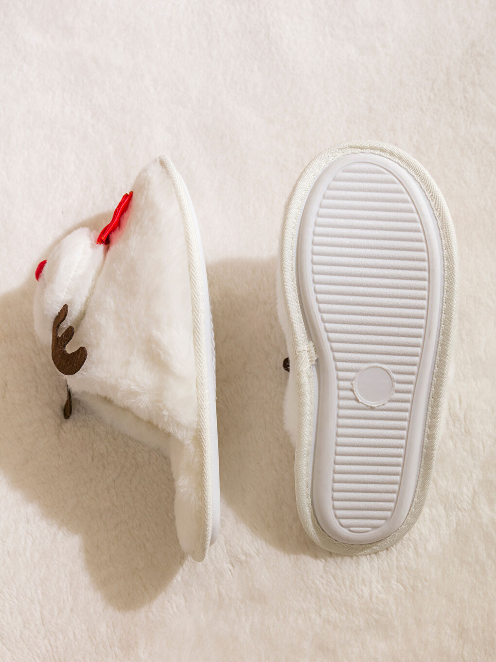 Woman WHITE Home Slippers-3