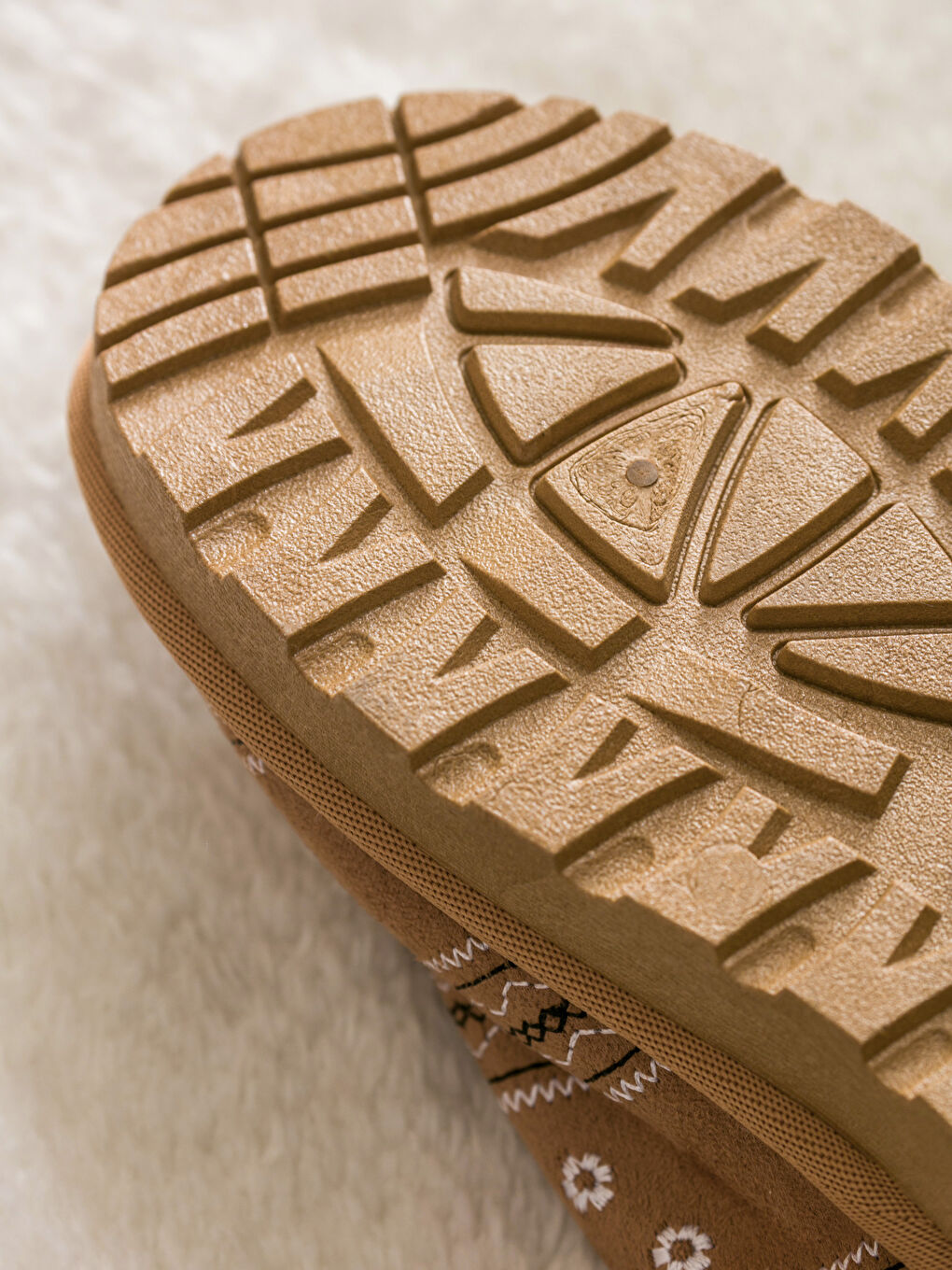 Женские домашние тапочки с меховой отделкой-4