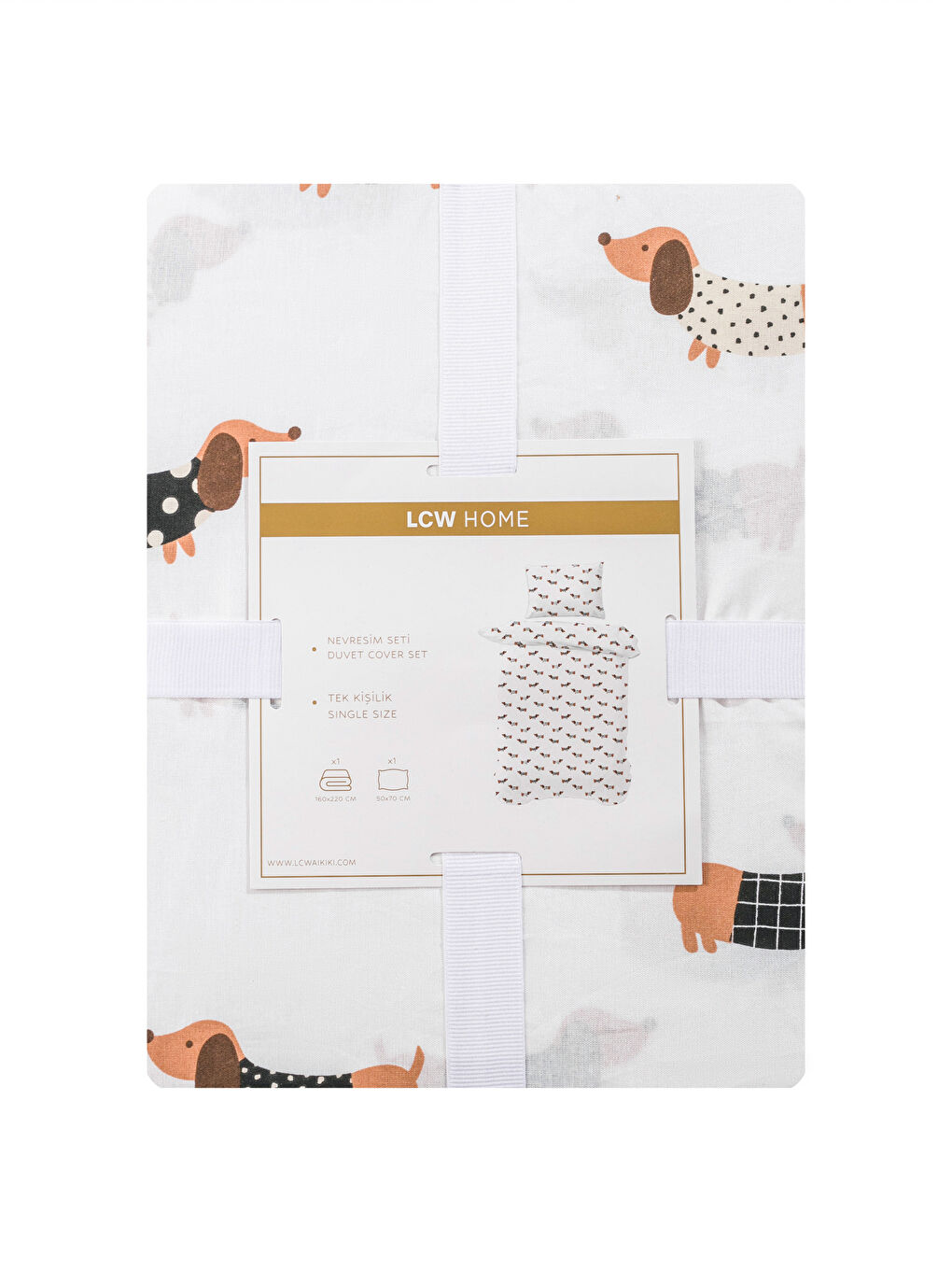 LCW HOME Printed Single Duvet Cover Set -W5CI83Z8-F9C