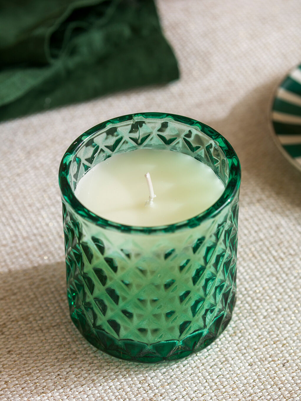 شمعة زجاجية ديكورات 210 غرام-2