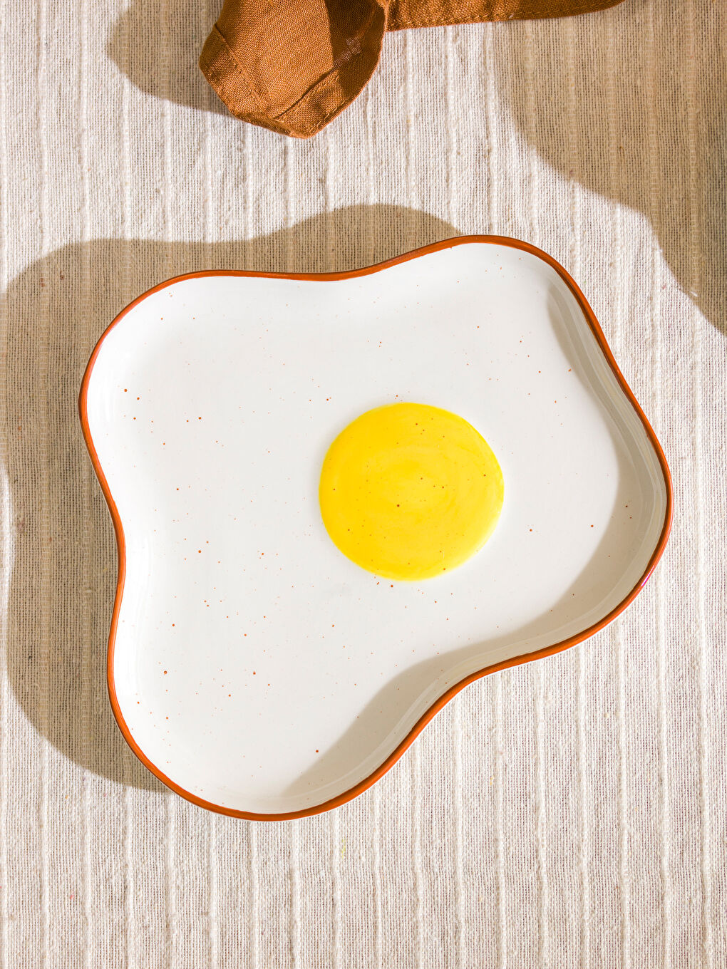 Beyaz Baskılı Seramik Sunum Tabağı 20 cm-1