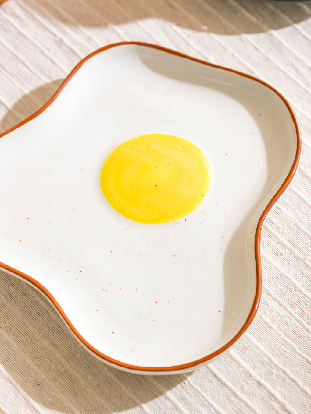 Beyaz Baskılı Seramik Sunum Tabağı 20 cm-2