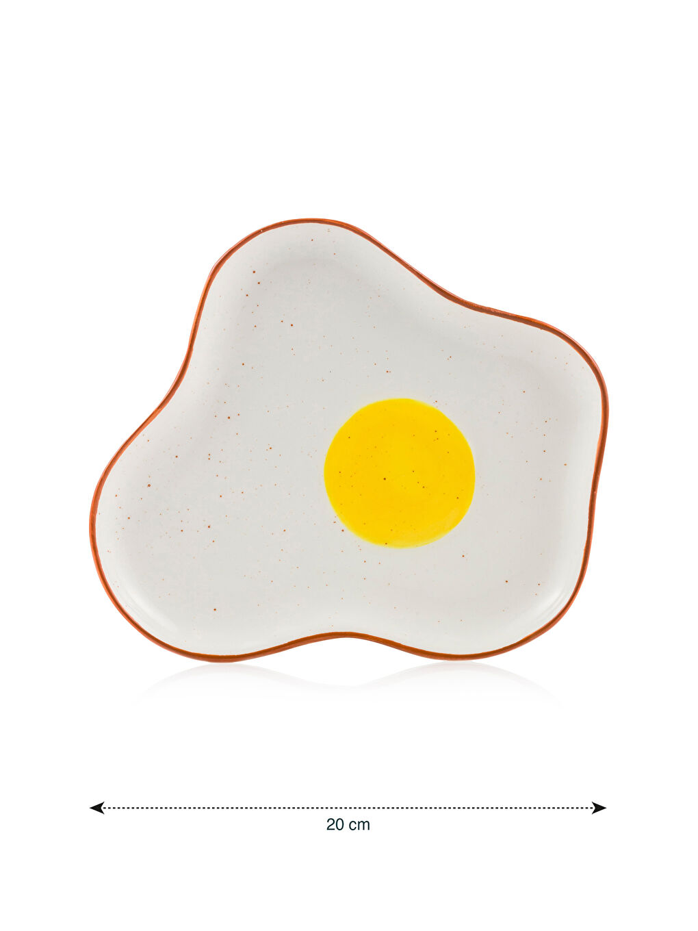 Beyaz Baskılı Seramik Sunum Tabağı 20 cm-4