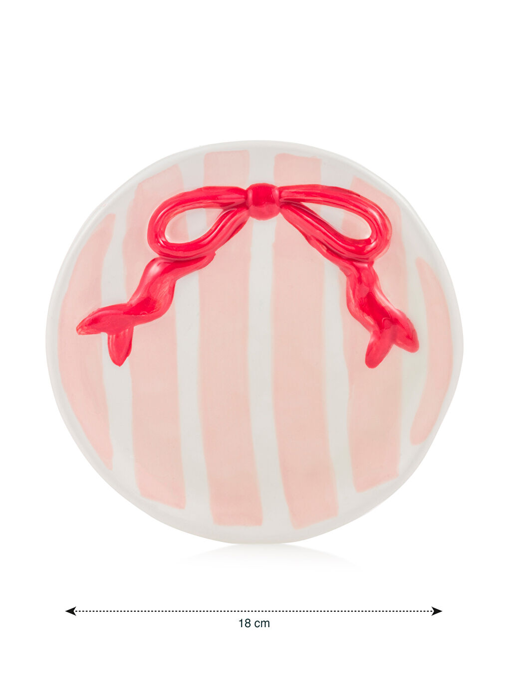 Karışık Fiyonk Figürlü Seramik Pasta Tabağı 18 cm-4