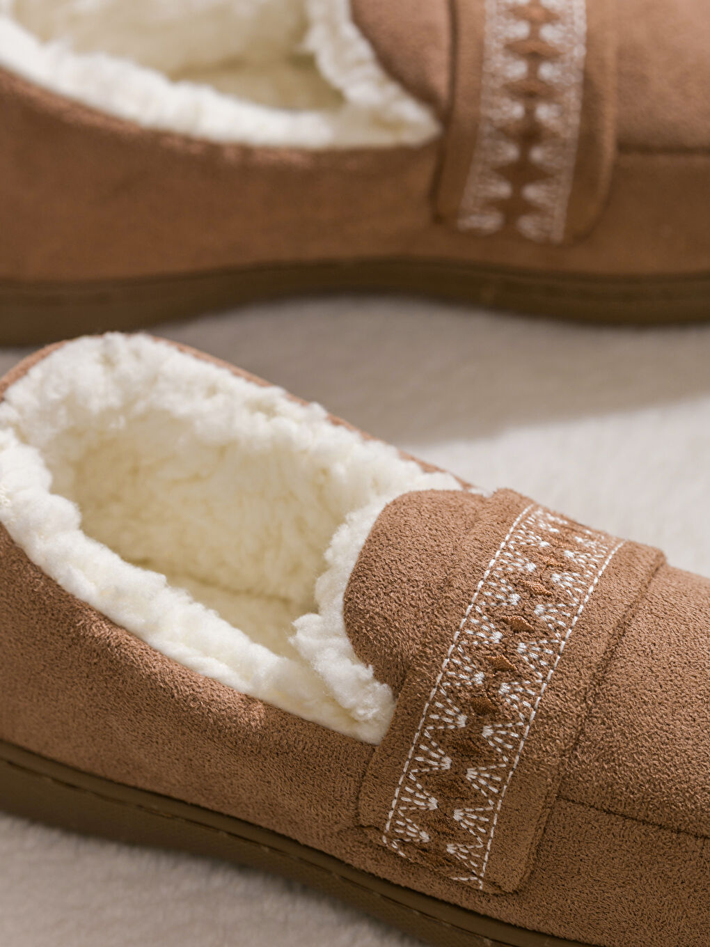 Женщины Бежевый Домашние сапожки-тапочки-2