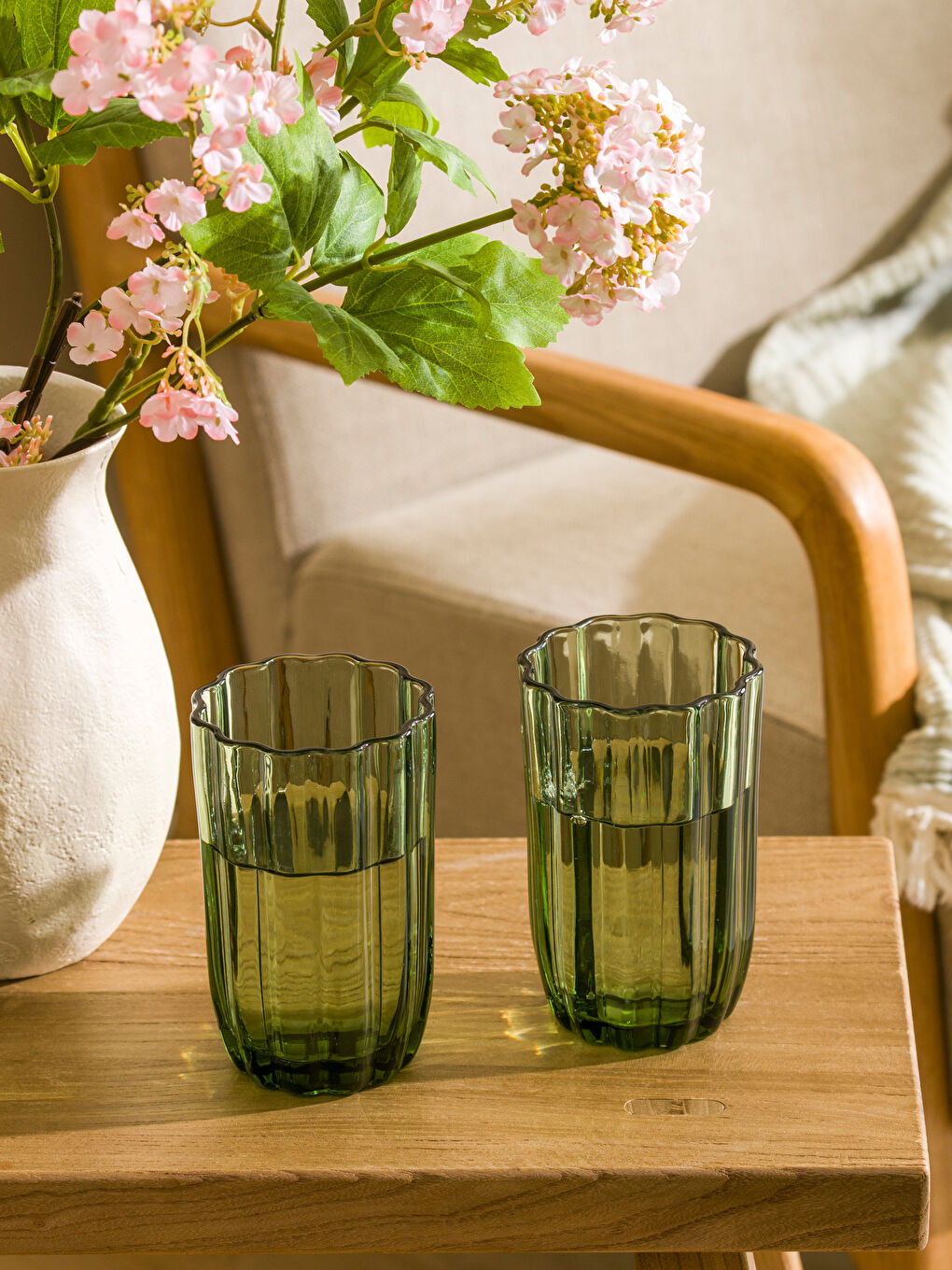 Glass Water Cup 2 Pack 390 ml