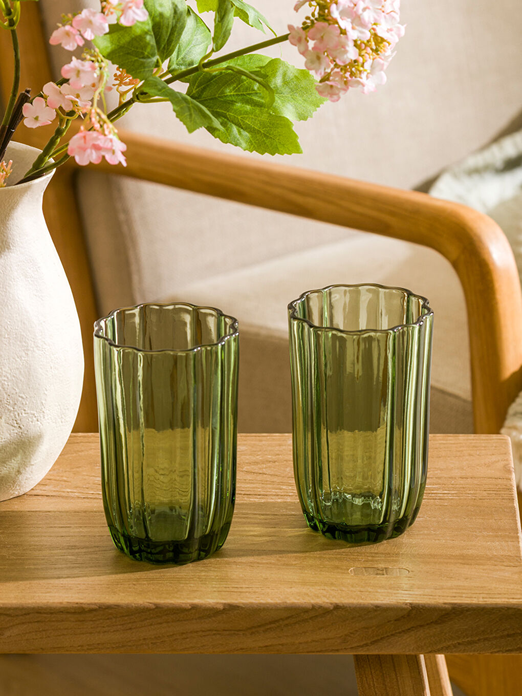 Glass Water Cup 2 Pack 390 ml-1