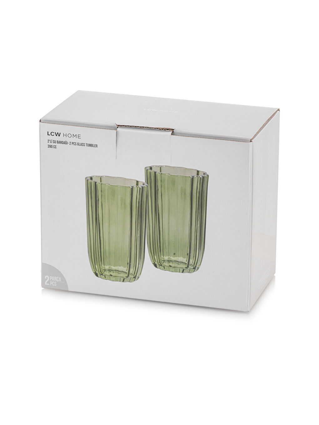 Glass Water Cup 2 Pack 390 ml-3