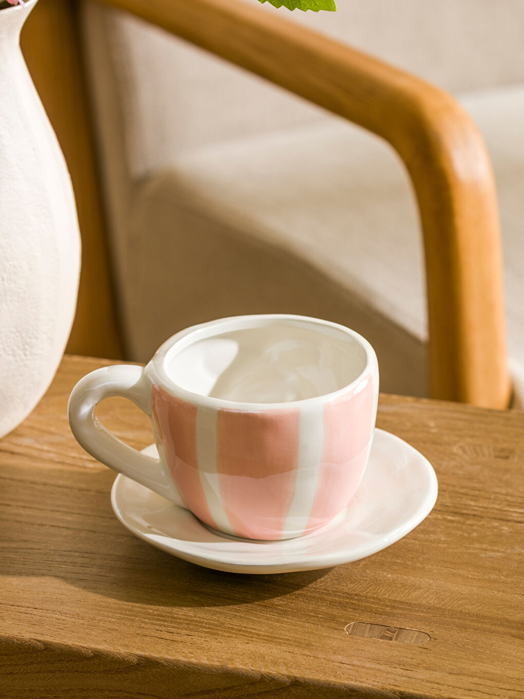 Karışık Fiyonk Baskılı Seramik Kahve Fincanı 200 ml-1