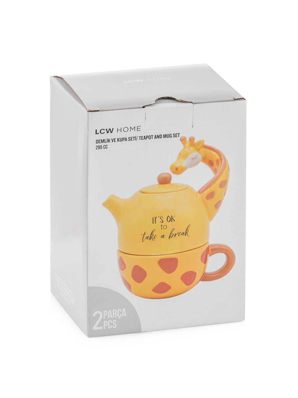 Karışık Zürafa Baskılı Seramik Tea Pot-3