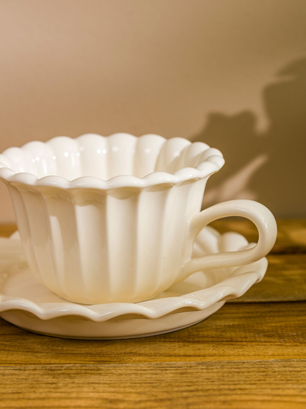 Turkuaz Burgu Desenli Porselen Kahve Fincanı 250 ml-2