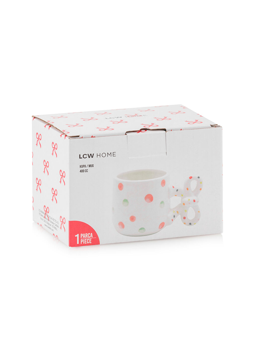 Bow Patterned Ceramic Mug 400 ml-3