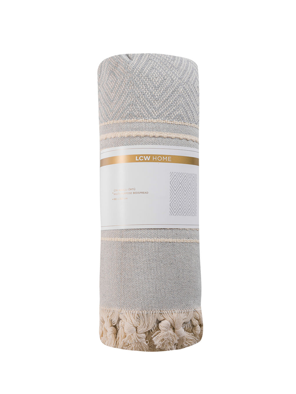 LCW HOME GREY Throw Blanket -W5CL13Z8-CSW