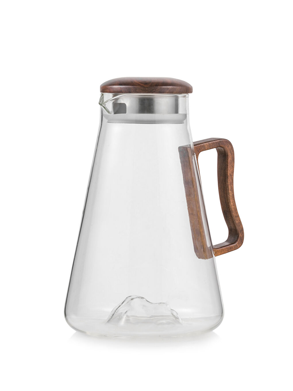 Renksiz Ahşap Kapaklı Cam Sürahi 2000 ml-5