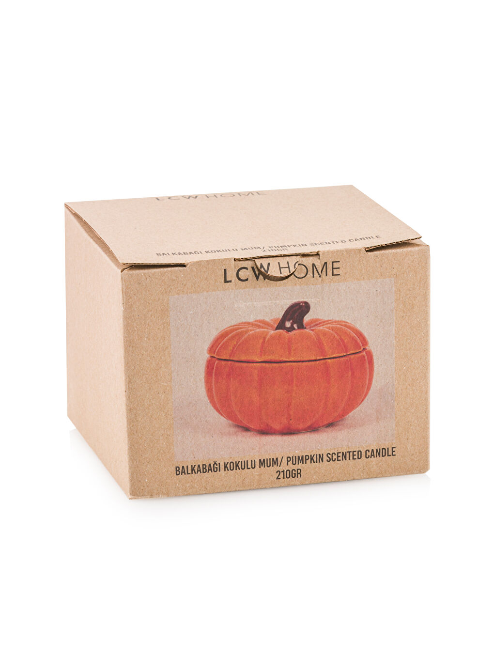 Ароматическая декоративная свеча в форме тыквы, 13 см.  -4