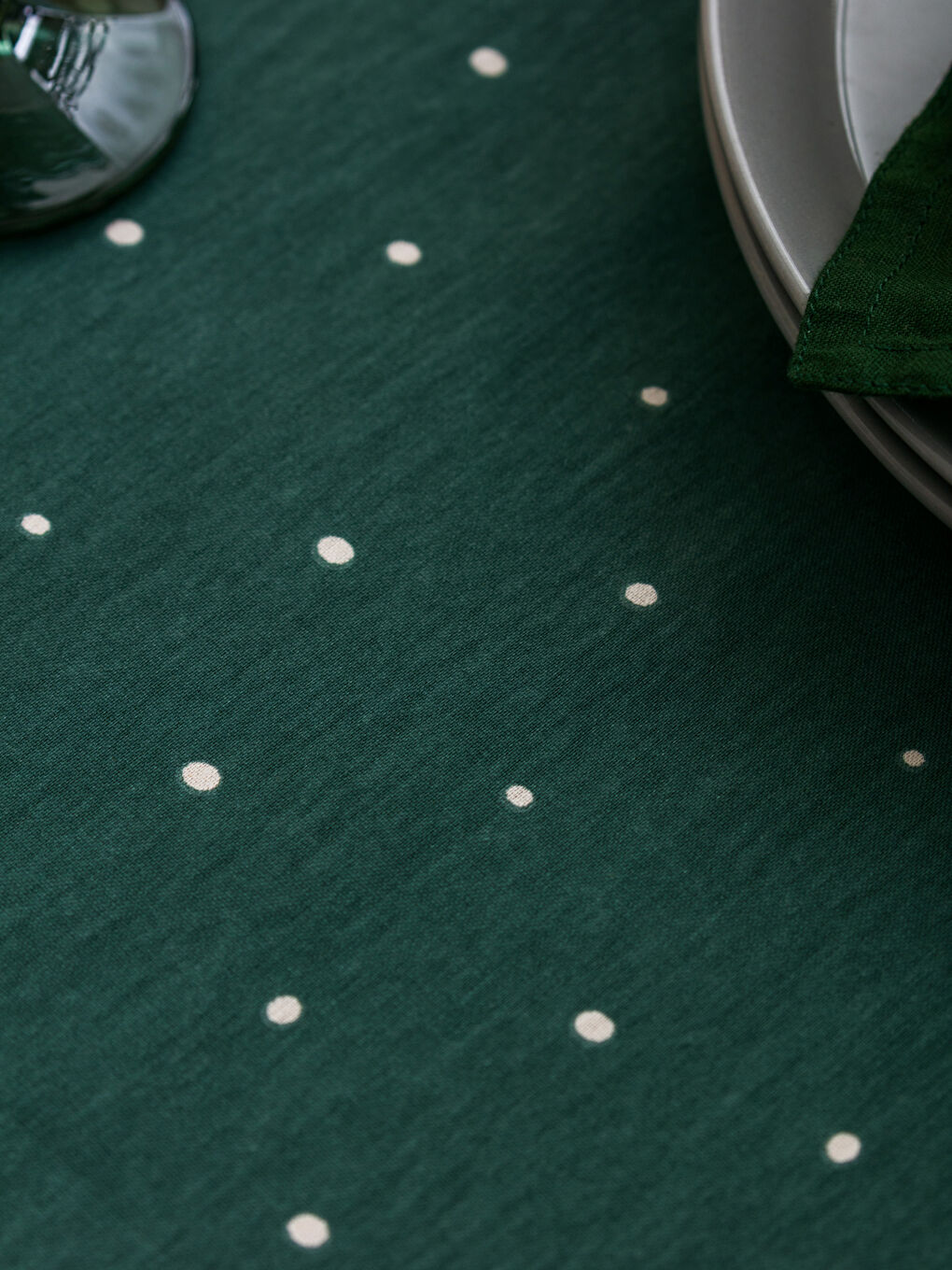 Yeşil Yılbaşı Temalı Masa Örtüsü 150x200 cm-5