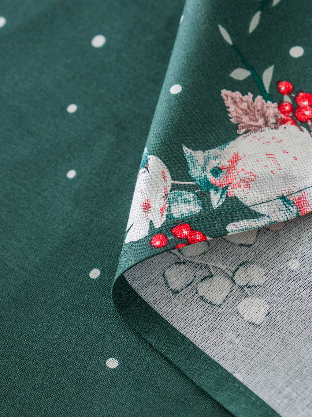 Yeşil Yılbaşı Temalı Masa Örtüsü 150x200 cm-4