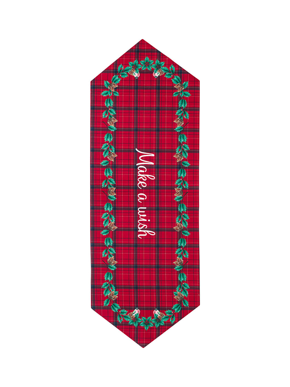 Plaid Patterned Printed Runner 50x140 Cm-6