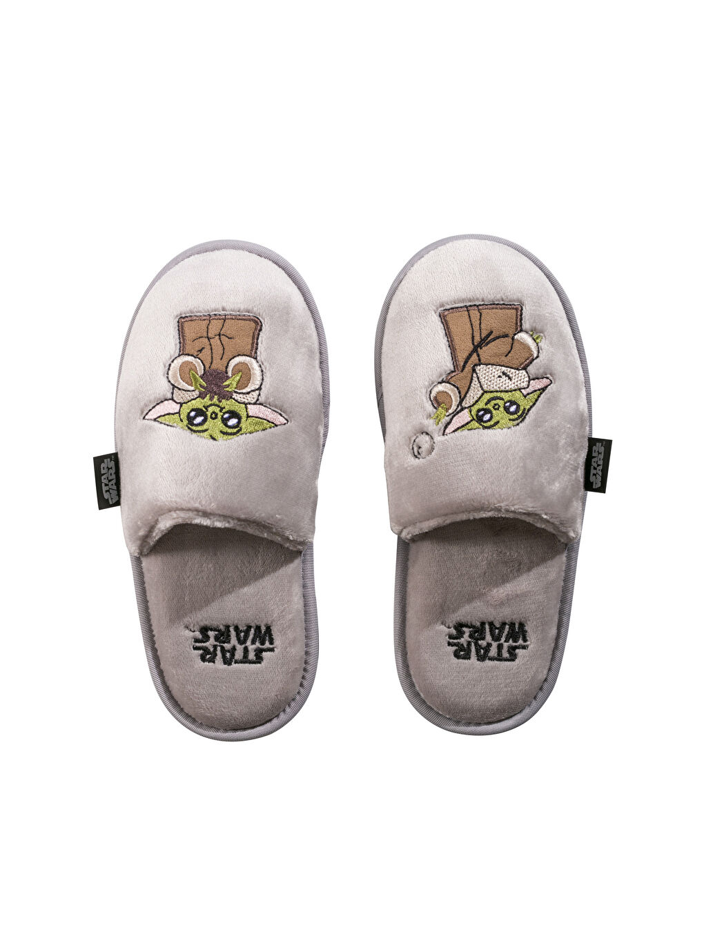 Gri Star Wars Nakışlı Erkek Ev Terliği-5
