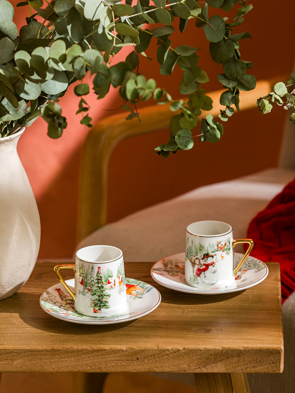 New Year Themed Coffee Cup Set of 2