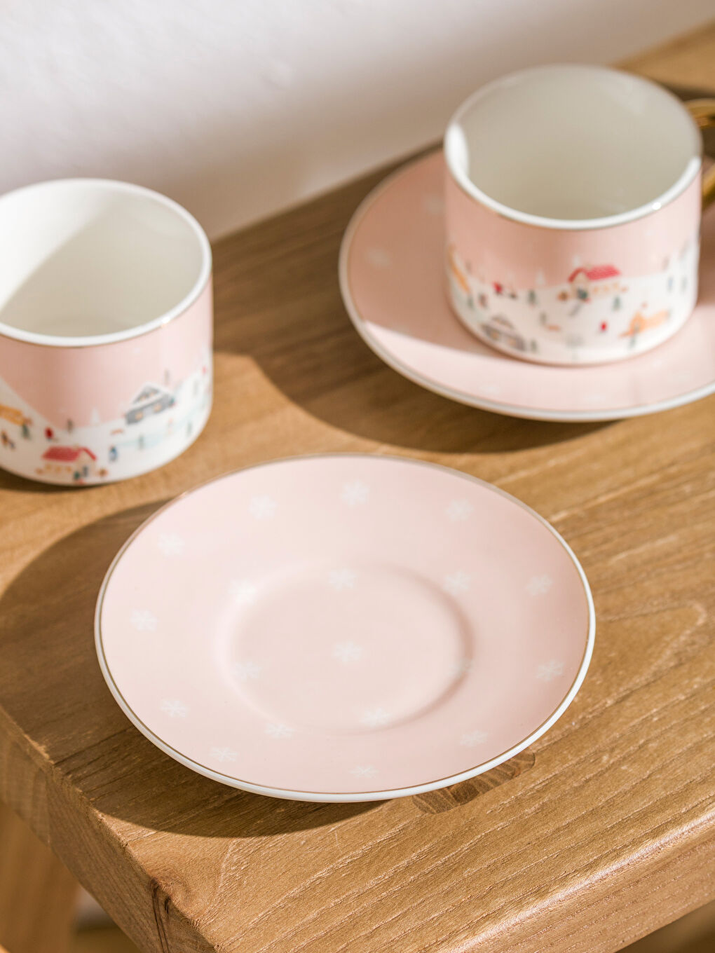 Printed 2-Person Porcelain Coffee Cup Set 90 ml-2