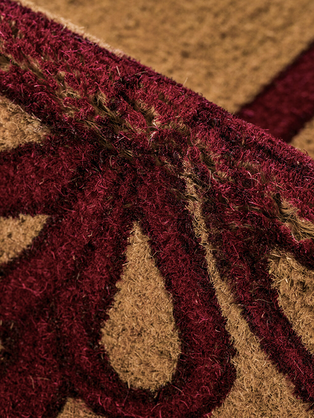 Kırmızı Fiyonk Baskılı Kapı Önü Paspası 45x75 cm-1