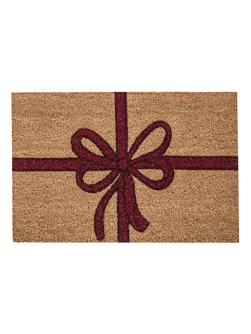 Kırmızı Fiyonk Baskılı Kapı Önü Paspası 45x75 cm-4