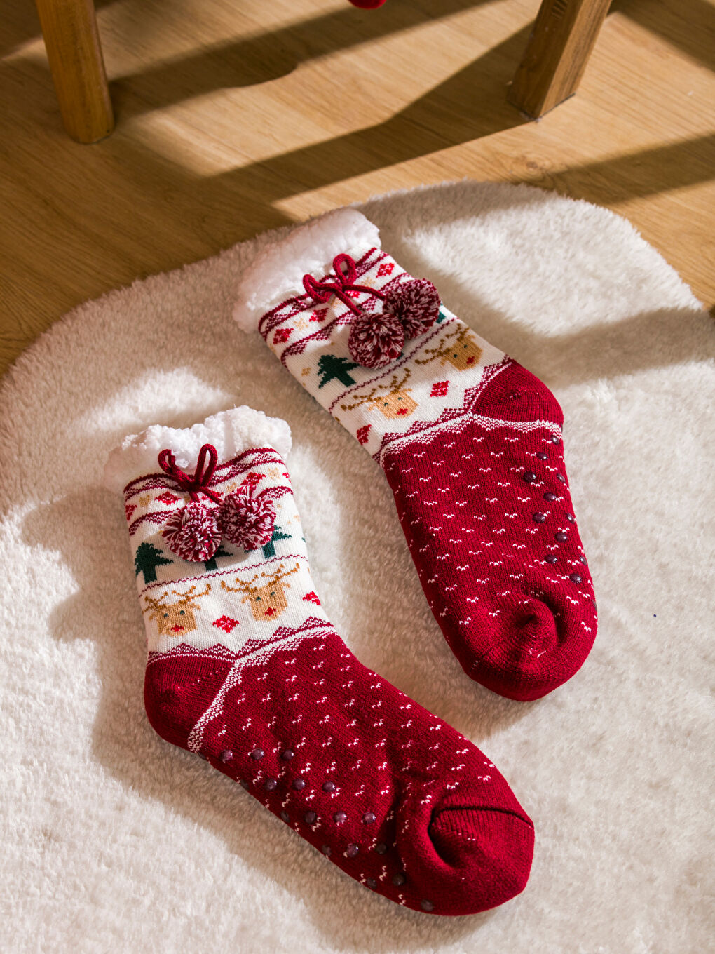 Woman RED Homewear Socks-1
