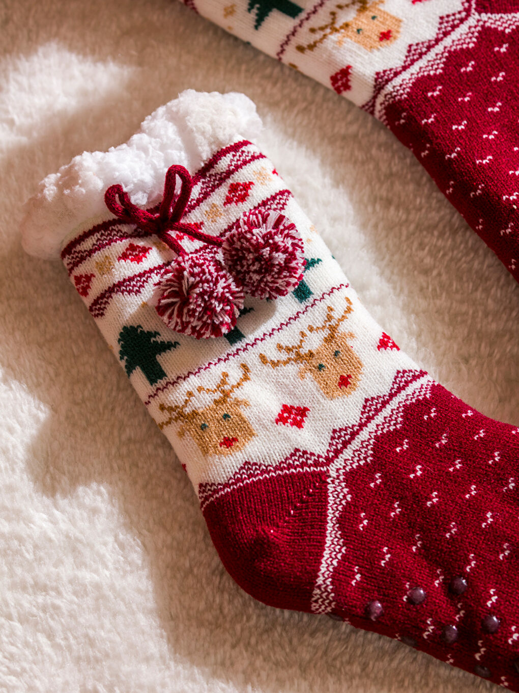 Woman RED Homewear Socks-2