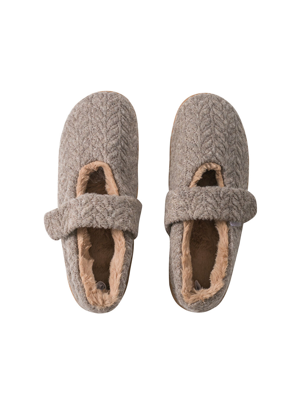 Bej Kadın Ev Ayakkabısı-5