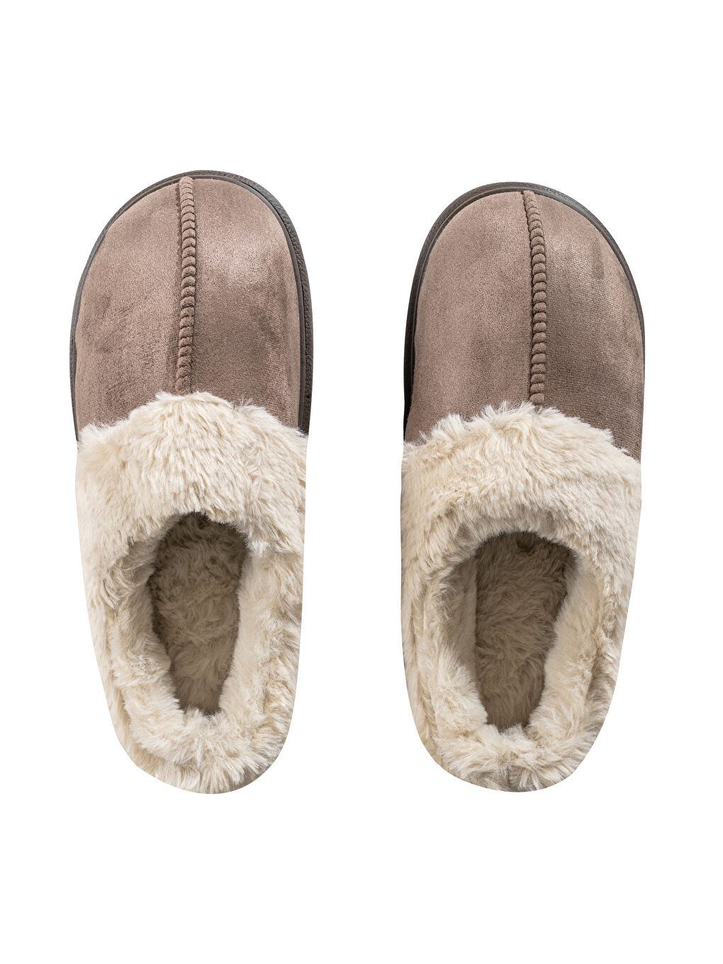 Bej Süet Görünümlü Kadın Ev Terliği-5