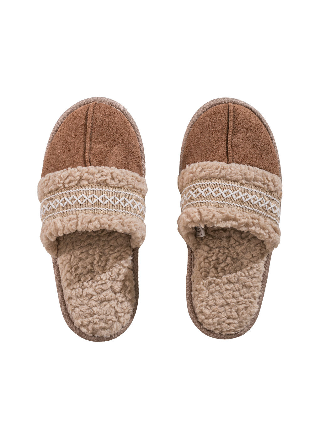 Kahverengi Süet Görünümlü Kadın Ev Terliği-5