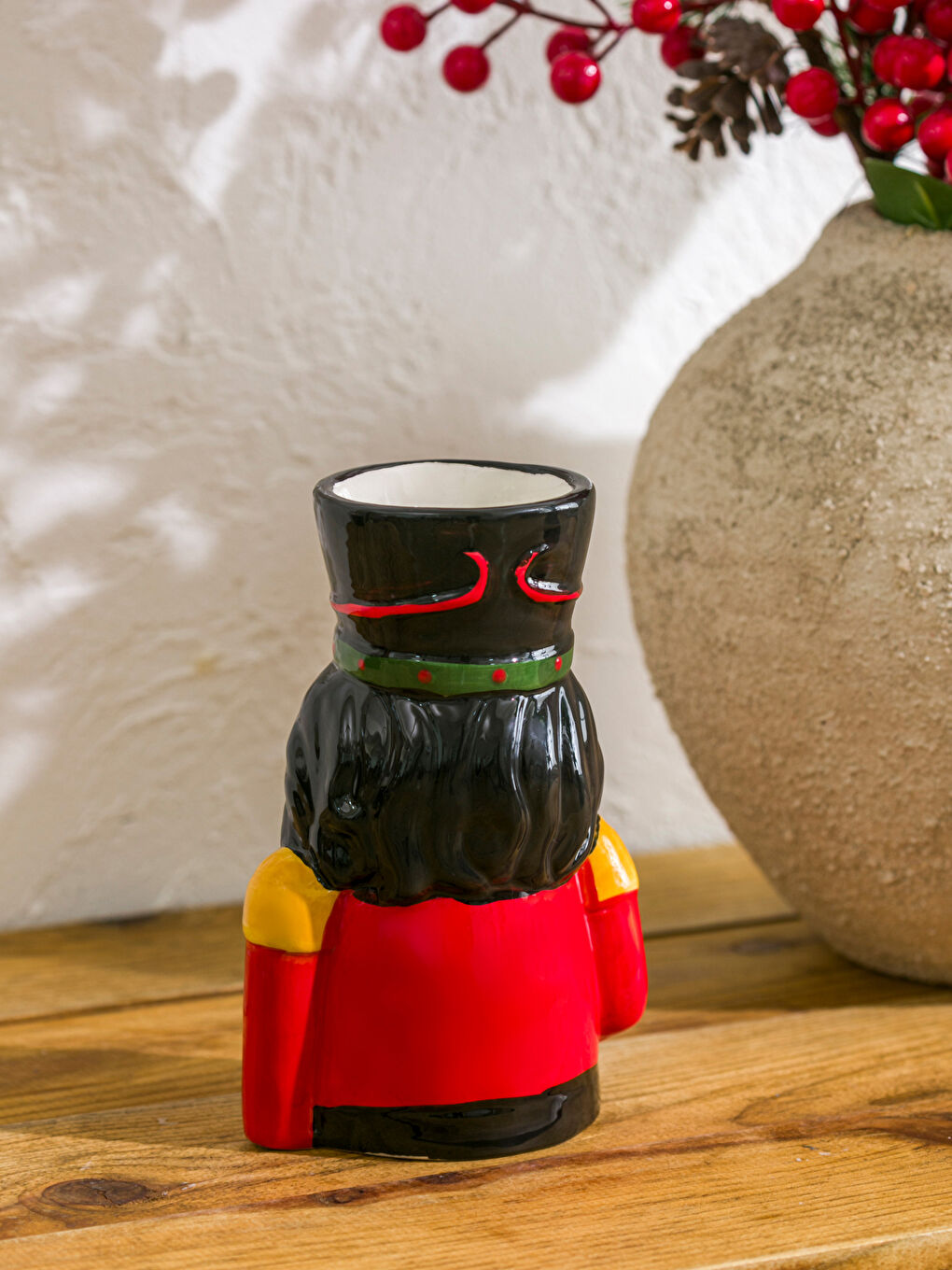 Christmas-Themed Ceramic Candle Holder 16 cm-2