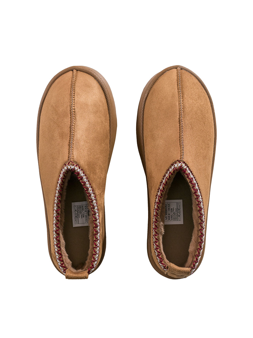 Kahverengi Süet Görünümlü Kadın Ev Ayakkabısı-5