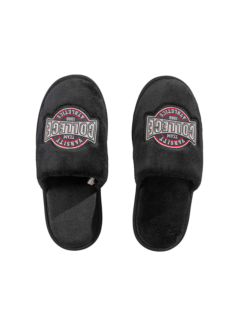 Siyah Nakışlı Erkek Ev Terliği-5