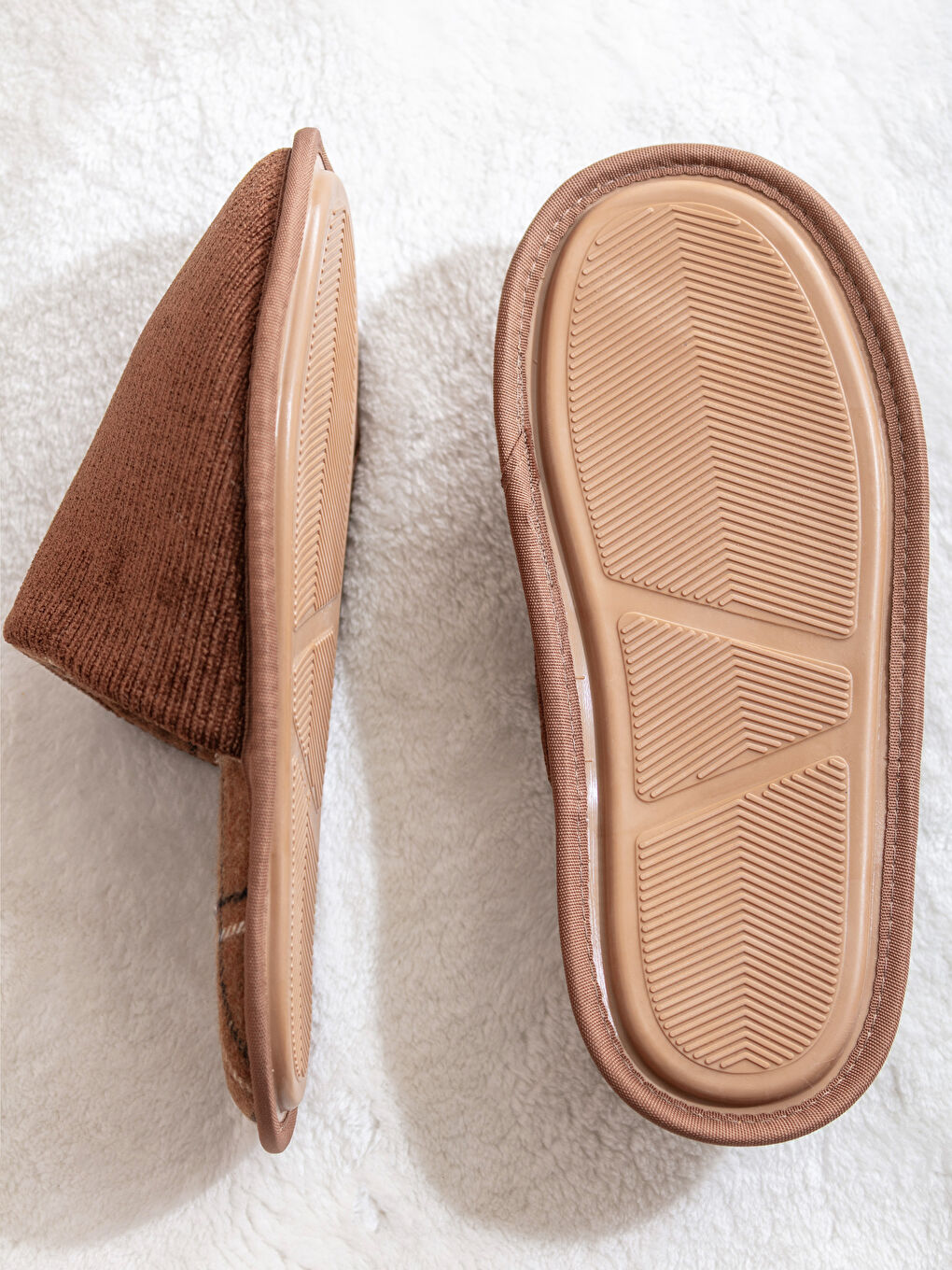 Kahverengi Düz Erkek Ev Terliği-2