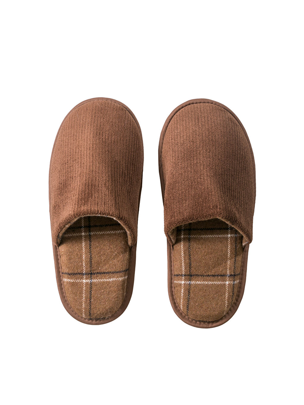 Kahverengi Düz Erkek Ev Terliği-4