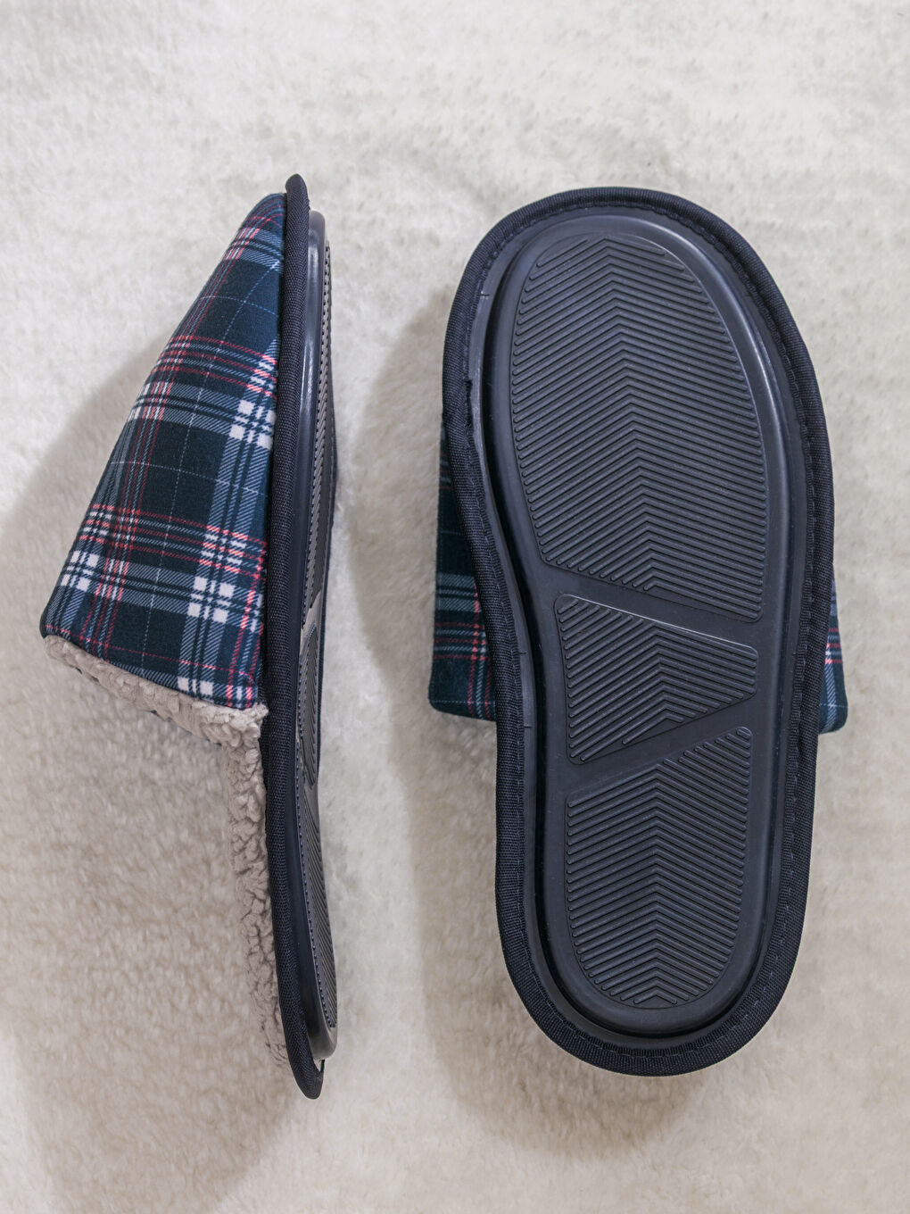 Karışık Ekose Desenli Erkek Ev Terliği-3