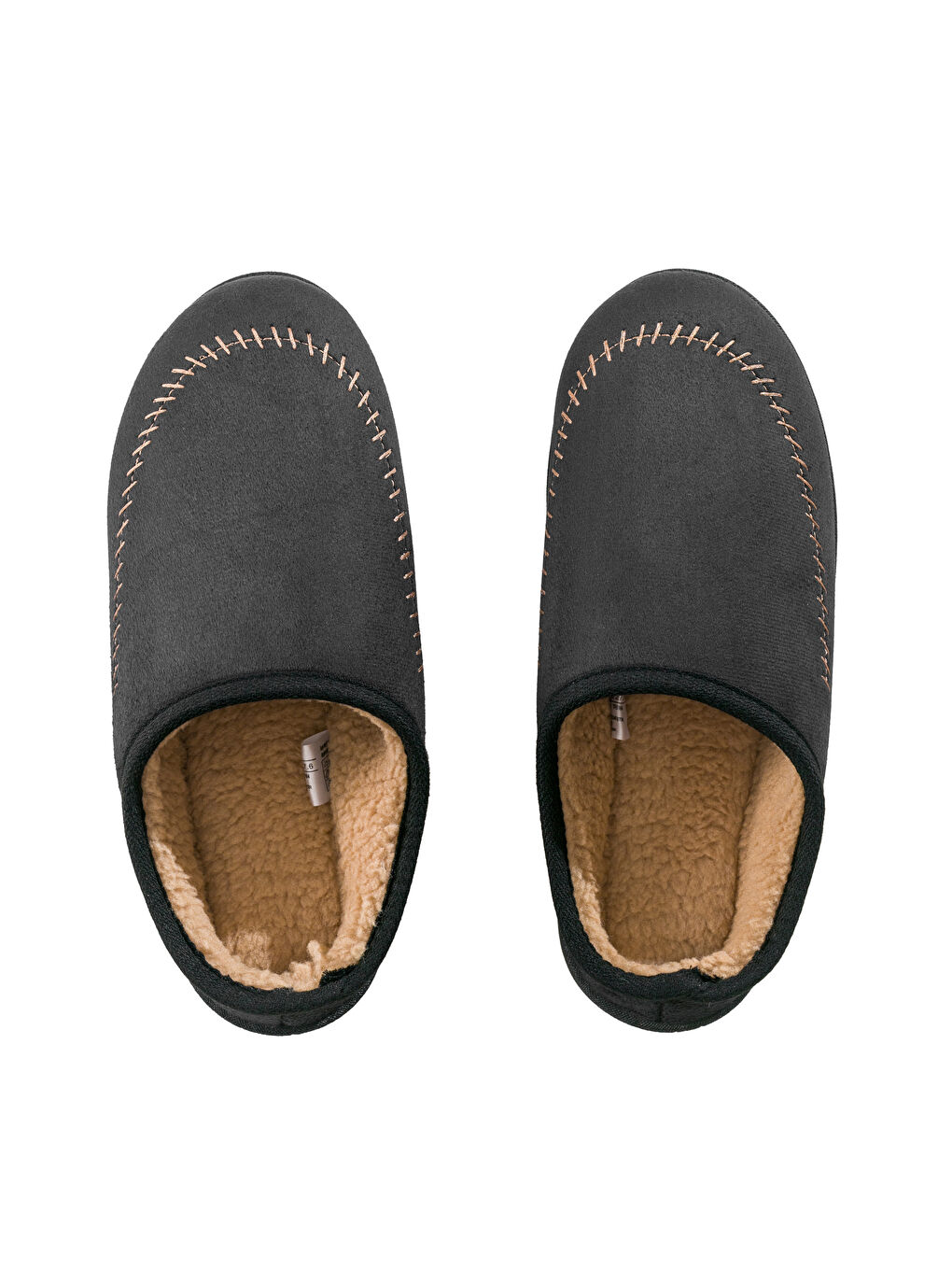 Siyah İçi Kürklü Erkek Ev Terliği-5