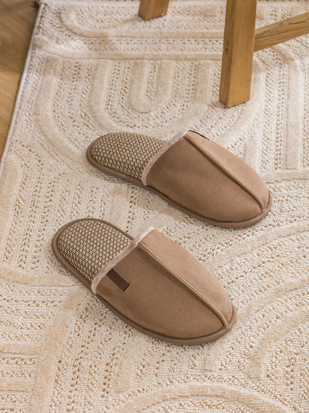 Bej Erkek Ev Terliği-1