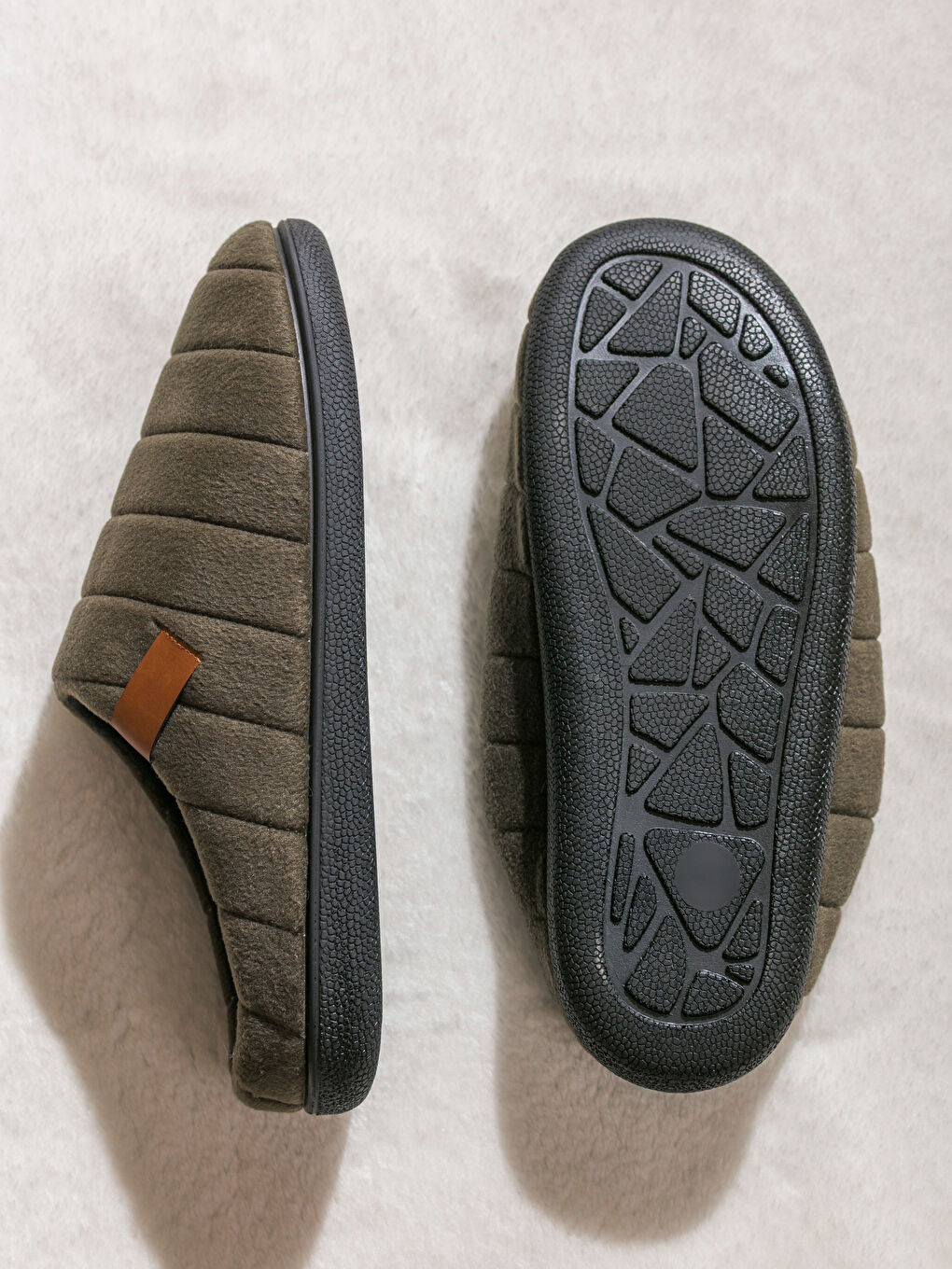 Haki Önü Kapalı Erkek Ev Terliği-3